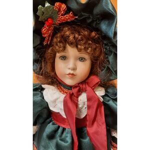 16" Vintage Porcelain Doll with Stand